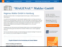 Tablet Screenshot of hagenau-makler.com